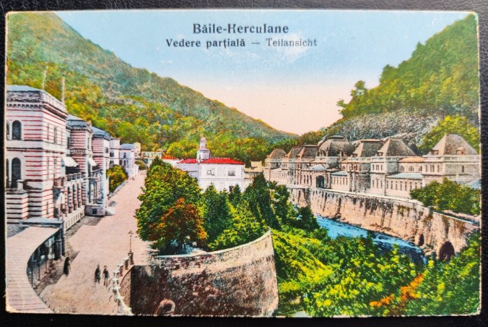 Baile Herculane 1931 - Vedere partiala - Teilansicht - printata, color, necirculata, Editura Viliam Krizsany