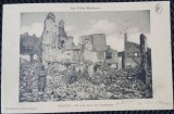 Carte Postala, Les Villes Martyres, Nomeny, Un coin de la Rue Vaudemout, 1919