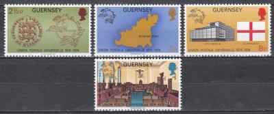Guernsey 1974 - Centenarul Uniunii Poștale Universale, MNH foto