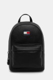 Tommy Jeans rucsac culoarea negru, mic, uni, AW0AW17823