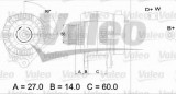 Generator / Alternator VW VENTO (1H2) (1991 - 1998) VALEO 436482