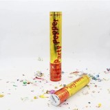 Tub de confetii, flippy, party popper, 60x5 cm, confetii asortate din aluminiu, multicolor