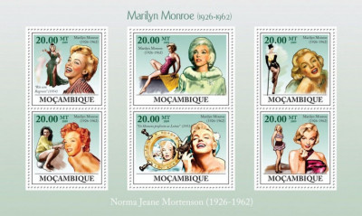 MOZAMBIC 2009 ACTORI MARILYN MONROE foto