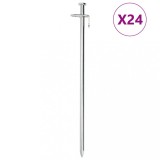 Țăruși de cort, 24 buc., 30 cm, 8 mm, oțel galvanizat