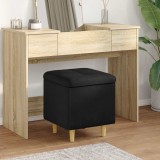 vidaXL Ottomană de depozitare cu pernă Negru 40 x 40 x 45 cm țesătură 876805