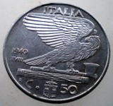 2.320 ITALIA WWII VITTORIO EMANUELE III 50 CENTESIMI 1940 R MAGNETICA EROARE, Europa