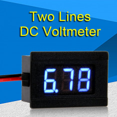 voltmetru display led digital 3 digiti 0.36 inch dc 4.5-30v albastru foto