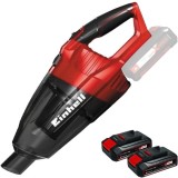 Einhell TE-VC 18 Li PXC + Twinpack CB - Aspirator 42 mbar + Set 2 acumulatori Li-Ion 18 V 2.5 Ah