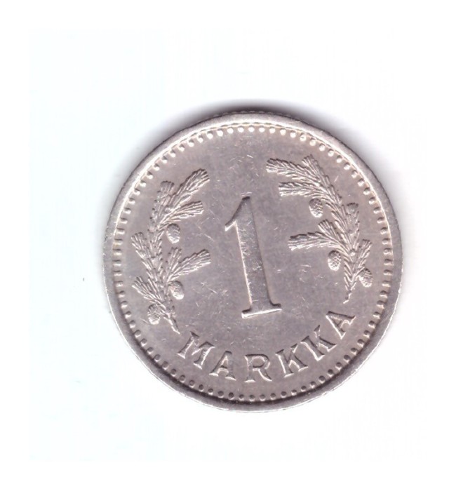Moneda Finlanda 1 markka 1939, stare foarte buna, curata