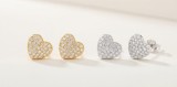 Cercei Argint 925 Inima Plina Zirconiu Pave Atcom Pentru Femei Inchidere Surub Stil Elegant Cadou