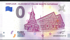 NOU : 0 EURO SOUVENIR - FRANTA , HONFLEUR , BISERICA ST.CATHERINE - 2019.1 - UNC foto