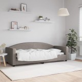 VidaXL Pat de zi, gri taupe, 80x200 cm, material textil