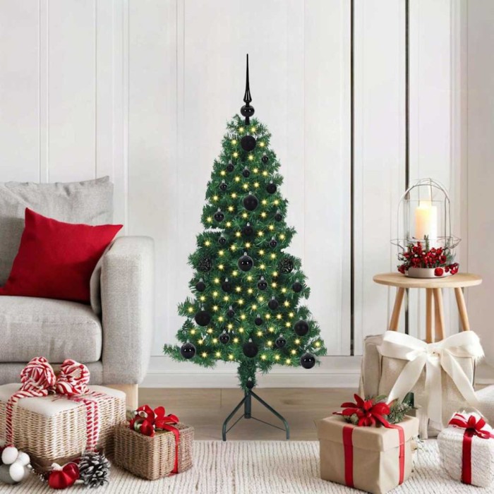 vidaXL Pom de Crăciun Artificial pentru Colț Verde 120 cm PVC și Metal 3397242