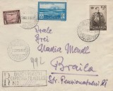 1932 Romania - Plic francat cu marca decupata din colita EFIRO, circulat efectiv