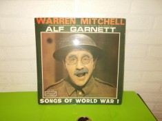 WARREN MITCHELL - ALF GARNET - SONGS OF WORLD WAR I , disc VINIL LP, England