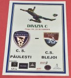 Program meci fotbal CS PAULESTI - CS BLEJOI (Div. C)
