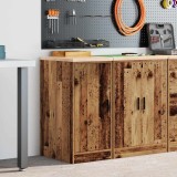 vidaXL Dulap Garaj Lemn Vechi 40x51x85cm, Lemn Masiv Pin, Maro, Depozitare Scule, Atelier, Garaj