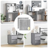 vidaXL Copertă autocolantă pentru șuruburi 2 pcs Gri Sonoma 864645