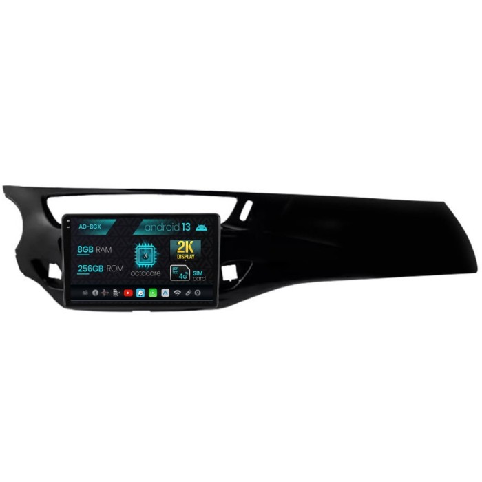 Navigatie Citroen C3 II (2009-2016), Android 13, X-Octacore 8GB RAM + 256GB ROM, 9.5 Inch - AD-BGX9008+AD-BGRKIT341