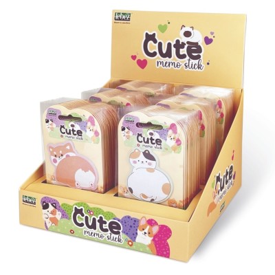 Bloc notes adeziv + 3 index, Pisica Cute, 6 modele (96 blistere/display) foto