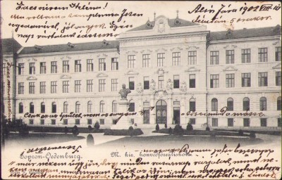CP549N Sopron Oedenburg M kir honv&amp;eacute;d főre&amp;aacute;liskola postcard circulated Torda/Turda foto