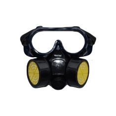 Ochelari de protectie si masca dubla, 2 filtre de carbon foto