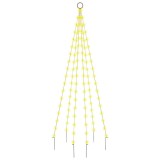 Cumpara ieftin Brad de Craciun pe catarg, 108 LED-uri, alb cald, 180 cm