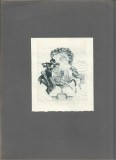 PM467N Ex-libris Sigmund Stossel de Franz Von Bayros, heliogravură, cca 1912