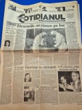 Ziarul cotidianul 11 februarie 1993 - articol mircea lucescu,interviu constantin tutunaru primarul sectorului 3