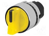 Comutator rotativ 22mm galben IP65 EAO