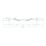 Cumpara ieftin Bara Haltera Olimpica Curbata HMS GOL160, 120cm, 50mm, Otel Cromat, 160kg, Negru, Fitness, Training