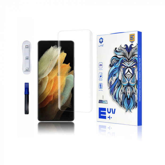 Folie Compatibila cu Samsung Galaxy S21 Ultra 5G Lito 3D UV Glass Transparent