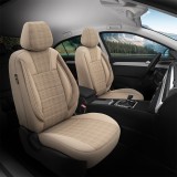 Cumpara ieftin Set Huse Scaune piele si textil compatibile Skoda Octavia (2012-2020) Bej, Umbrella