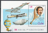 Cuba 1983 Mi 2731 bl 76 MNH - 200 de ani de aviatie, Nestampilat