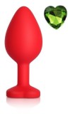 Dop Anal Brighty Medium Silicon Rosu/Verde Mokko Toys