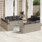 Gossi set canapele de gradina cu perne, 12piese gri deschis poliratan