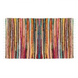 Covor Bumbac, Multicolor, 120x90 cm, Franjuri Scurți, Oem