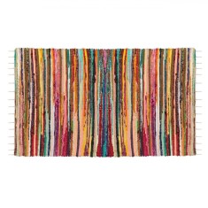 Covor Bumbac, Multicolor, 120x90 cm, Franjuri Scurți
