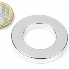 Magnet neodim inel Ø40/22 x 10 mm, putere 28 kg, N38