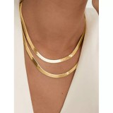 Cumpara ieftin Colier Dublu tip Choker, Auriu - 74771