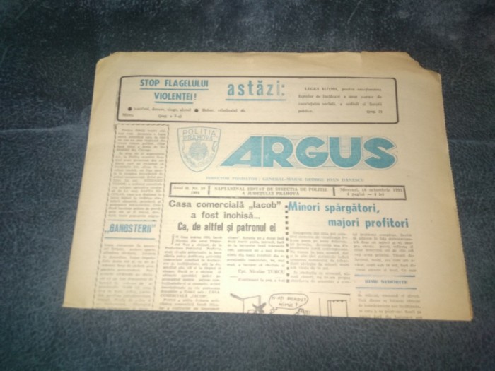 ZIARUL ARGUS 16 OCTOMBRIE 1991