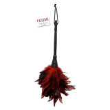 Stimulator Frisky Feather Duster, Fetish Fantasy Series, rosu-negru