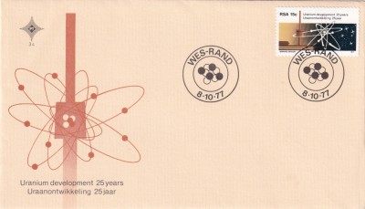 FILATELIE TEMATICA - PLIC AFRICA DE SUD FDC TEMATICA NUCLEAR URANIU foto