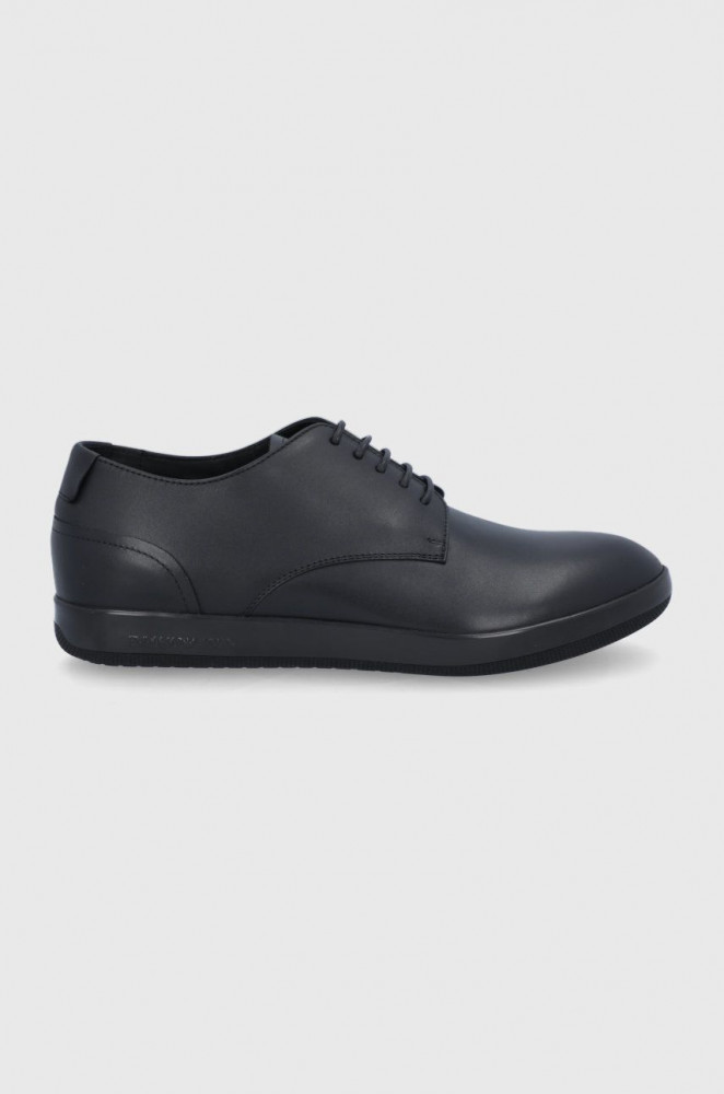 Emporio Armani Pantofi de piele bărbați, culoarea negru | Okazii.ro