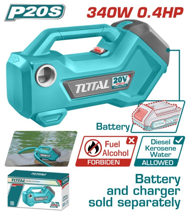 TOTAL - POMPA DE TRANSFER- 20V -3/4&#039;&#039; PowerTool TopQuality