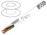 Cablu ELITRONIC LIYY 5x0,34mm&sup2; neecranat 250V gri