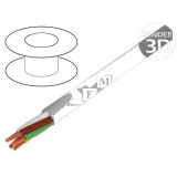 Cablu ELITRONIC LIYY 5x0,34mm&sup2; neecranat 250V gri