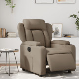 vidaXL Fotoliu rabatabil electric, cappuccino, piele ecologică