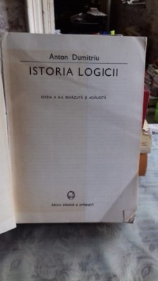 ISTORIA LOGICII - ANTON DUMITRIU foto