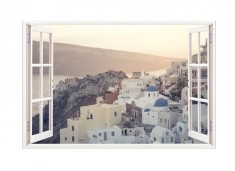 Autocolant decorativ, Fereastra, Multicolor, 83 cm, 672STC foto